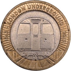 2013 London Underground Tube Train Circulated £2 Coin