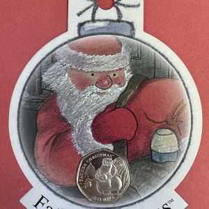 SANTA ON SLEIGH FIFTY PENCE
