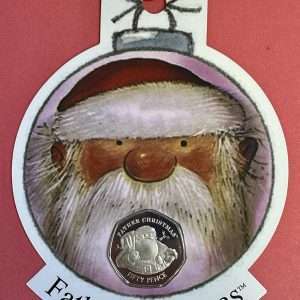 HANGING CHRISTMAS DECORATION WITH SANTA FIFTY PENC