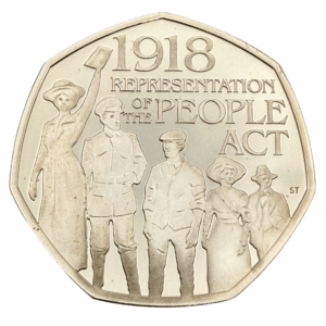 2018 People's Act 1918 Silver Proof 50p Coin