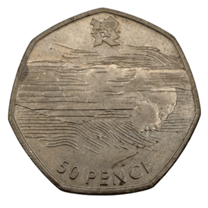 2011 Olympic Games Aquatics 50 Pence Piece