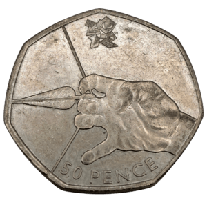 2011 Olympic Sports Archery 50 Pence Coin