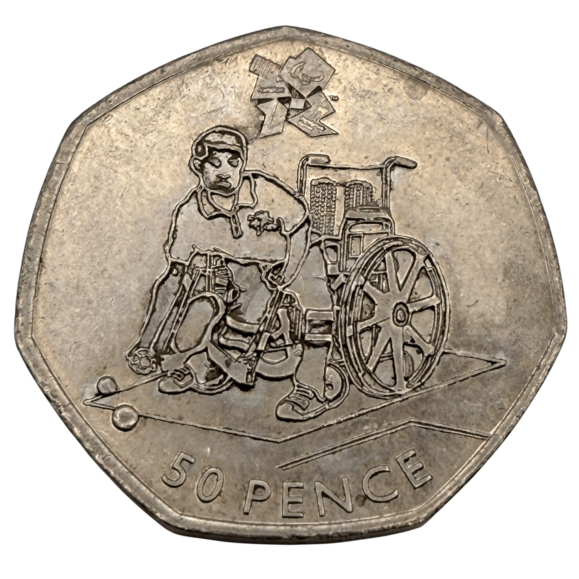 2011 Olympic Games Boccia 50 Pence Piece - Circulated boccia 2011 Olympic Games Boccia 50 Pence Piece - Circulated