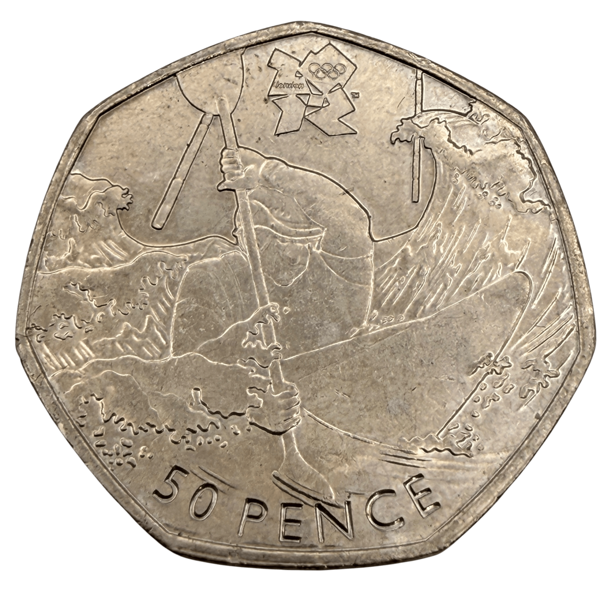 2011 Olympic Games Canoeing 50 Pence Piece - Circulated Canoeing 2011 Olympic Games Canoeing 50 Pence Piece - Circulated