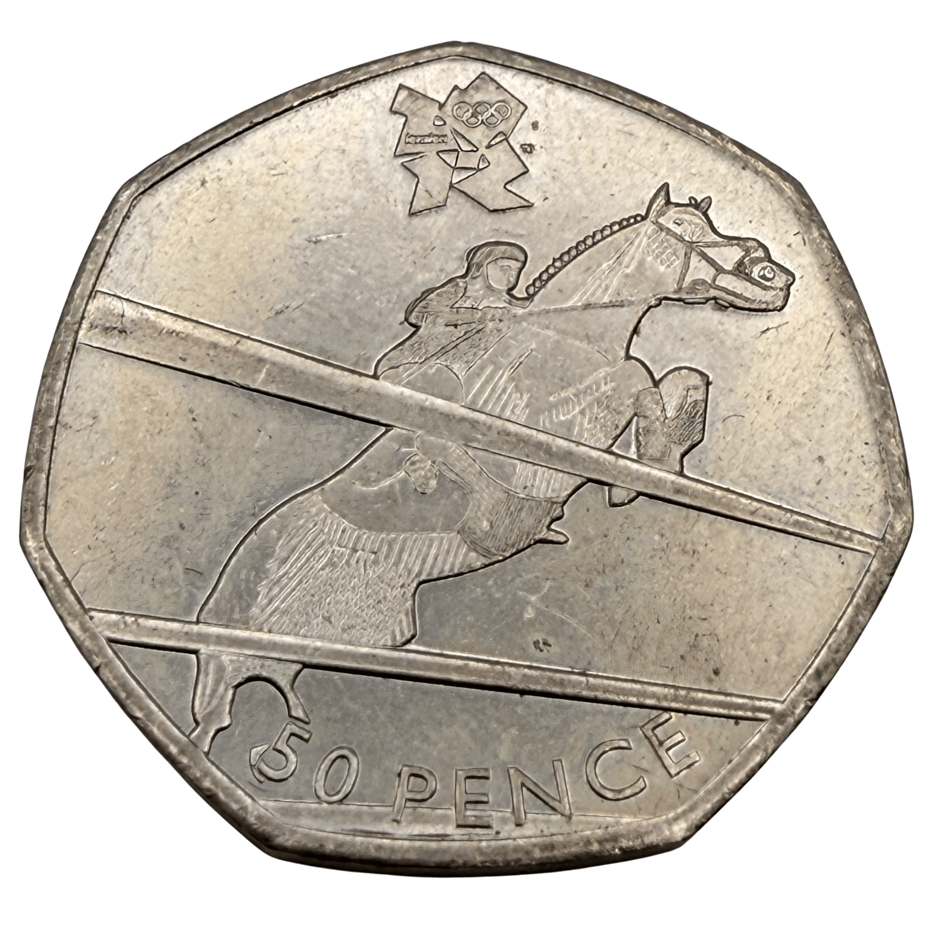 2011 Olympic Games Equestrian 50 Pence Piece - Circulated equestrian 2011 Olympic Games Equestrian 50 Pence Piece - Circulated