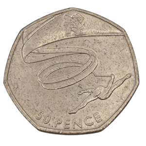 2011 Olympic Games Gymnastics 50 Pence Piece - Circulated