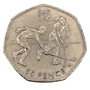 2011 Olympic Games Hockey 50 Pence Piece - Circulated