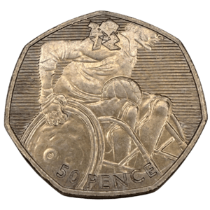 2011 Olympic Games Wheelchair Rugby 50 Pence Piece - Circulated