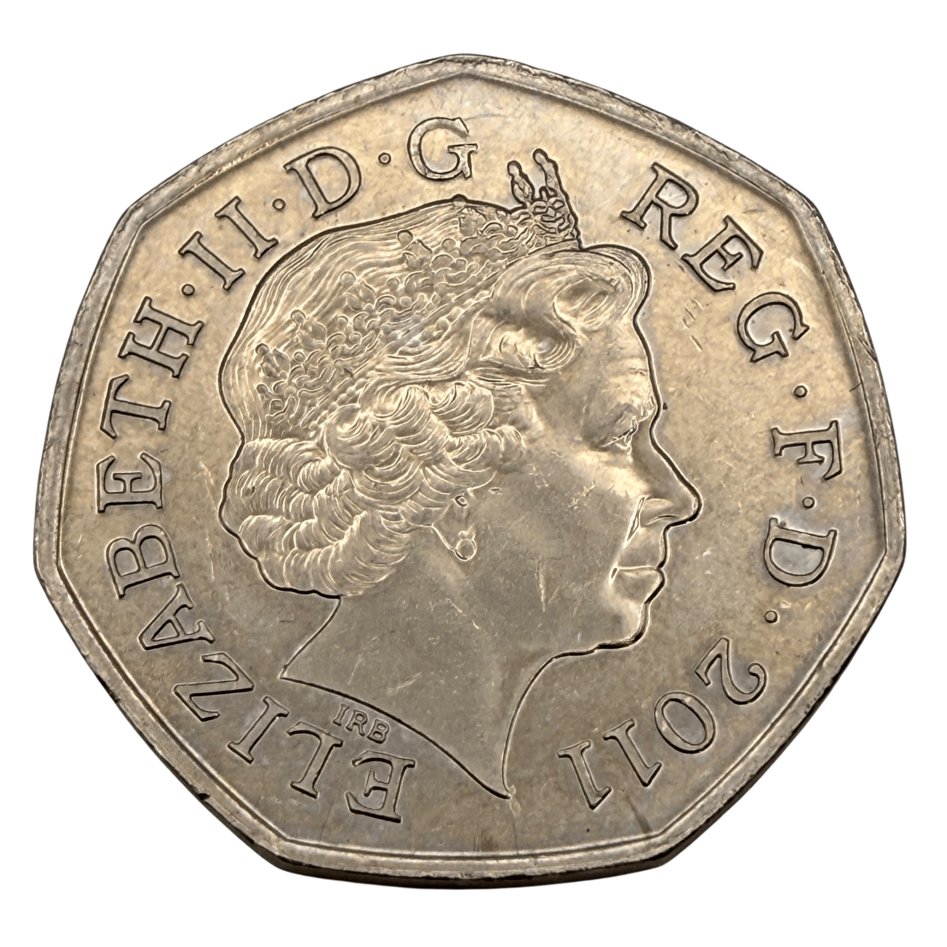 2011 Olympic Games Wheelchair Rugby 50 Pence Piece - Circulated wheelchair 2011 Olympic Games Wheelchair Rugby 50 Pence Piece - Circulated