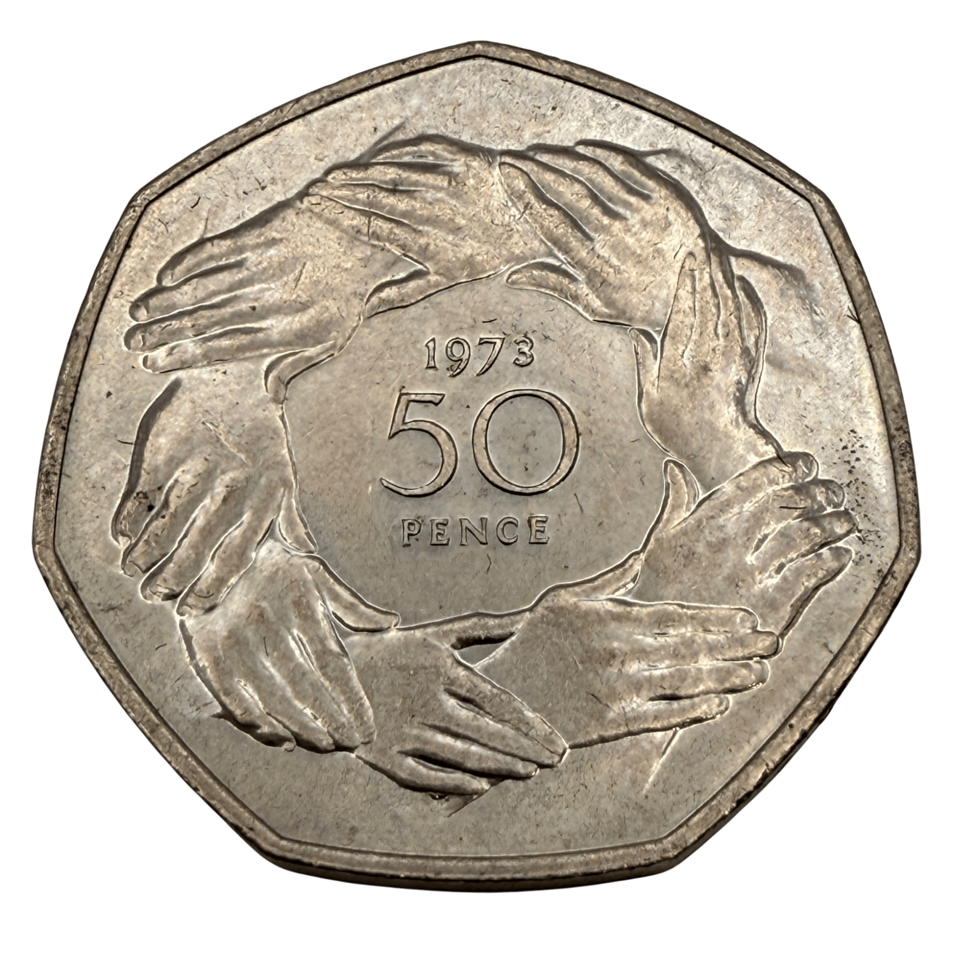 1973 European Economic Community 50p Circulated Coin 1973 1973 European Economic Community 50p Circulated Coin