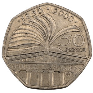 2000 150th Anniversary of Public Libraries 50p Circulated Coin