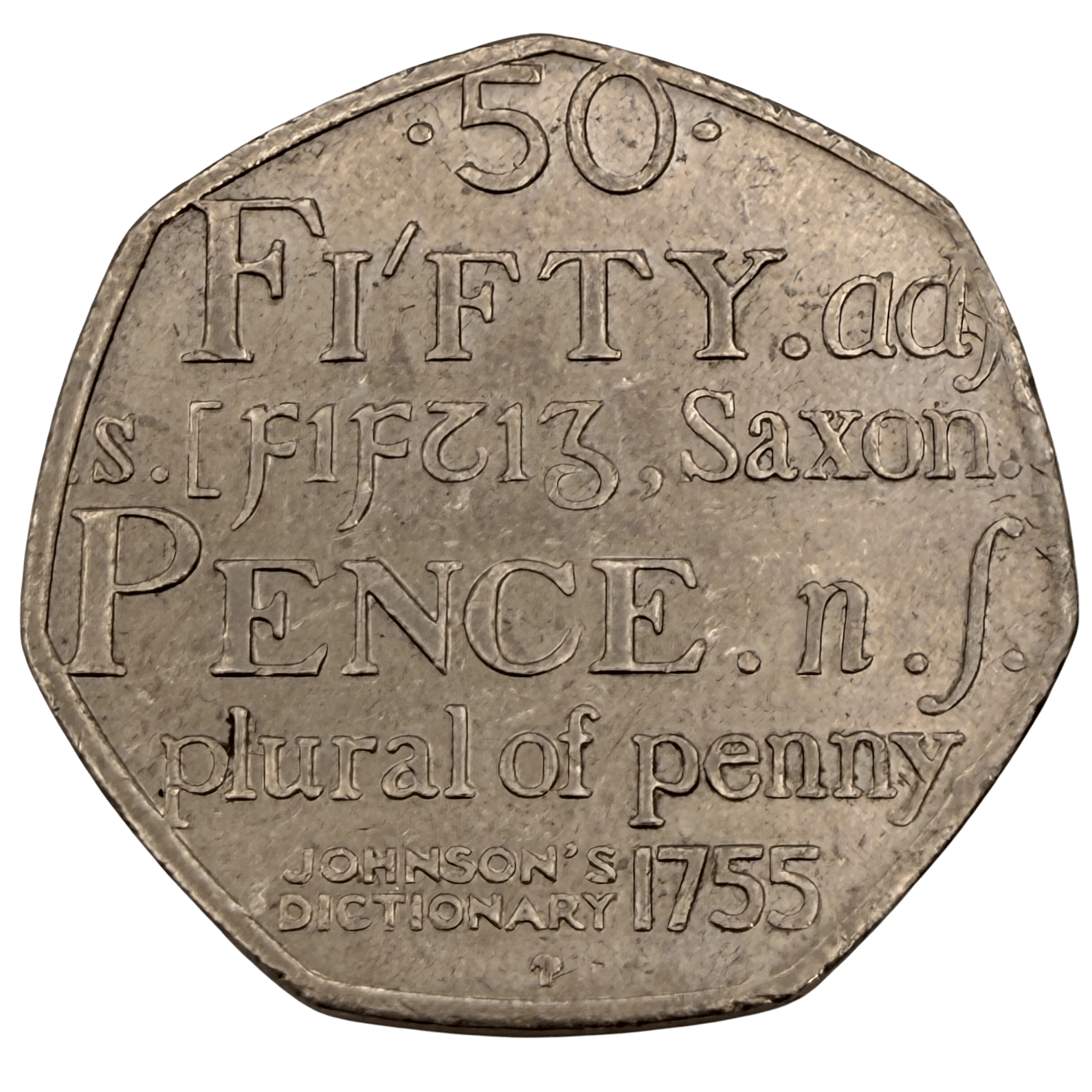 2005 Samuel Johnson's Dictionary 50p Circulated Coin 2005 2005 Samuel Johnson's Dictionary 50p Circulated Coin