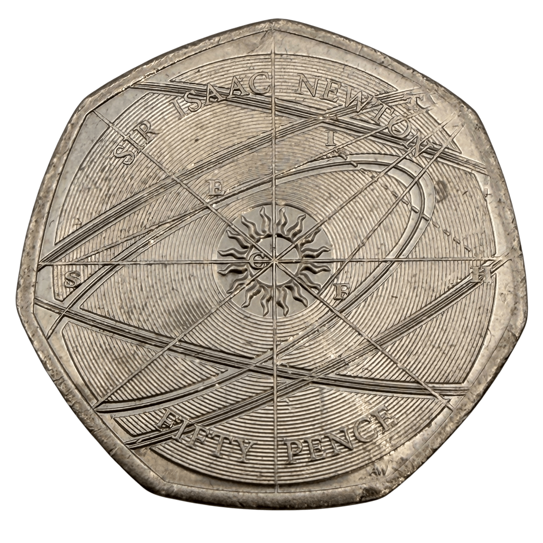 2017 Isaac Newton 50p Circulated Innovation In Science Coin 2017 2017 Isaac Newton Fifty Pence Circulated Innovation In Science Coin