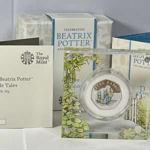 PETER RABBIT 2020 UK 50P SILVER PROOF COIN