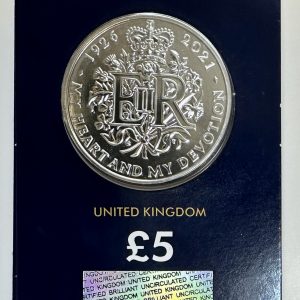 THE QUEENS 95TH BIRTHDAY BRILLIANT UNCIRCULATED £5 COIN IN CHANGE CHECKER CARD - £15