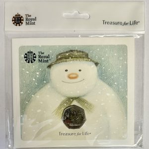 THE SNOWMAN 2018 BU 50P IN ROYAL MINT BLISTER PACK - £15