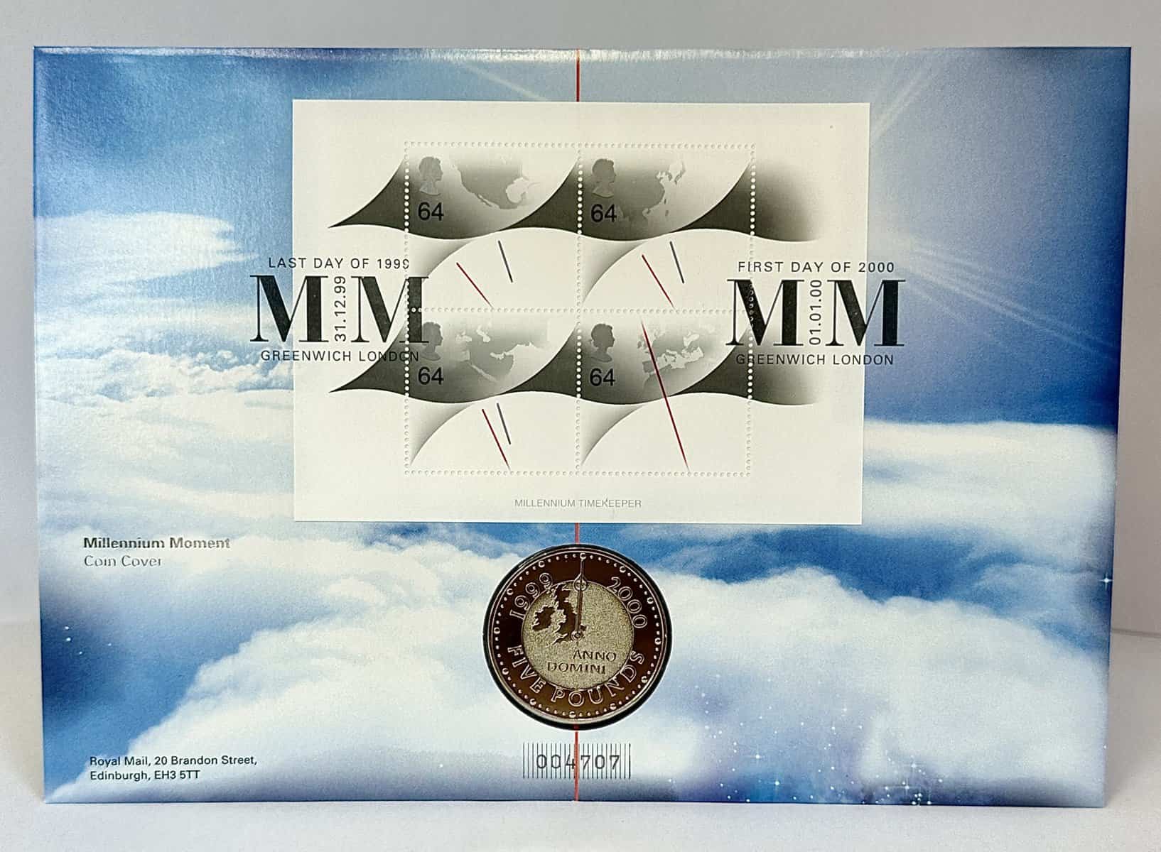 MILLENNIUM MOMENT COIN & STAMP COVER Millennium Millenium cover