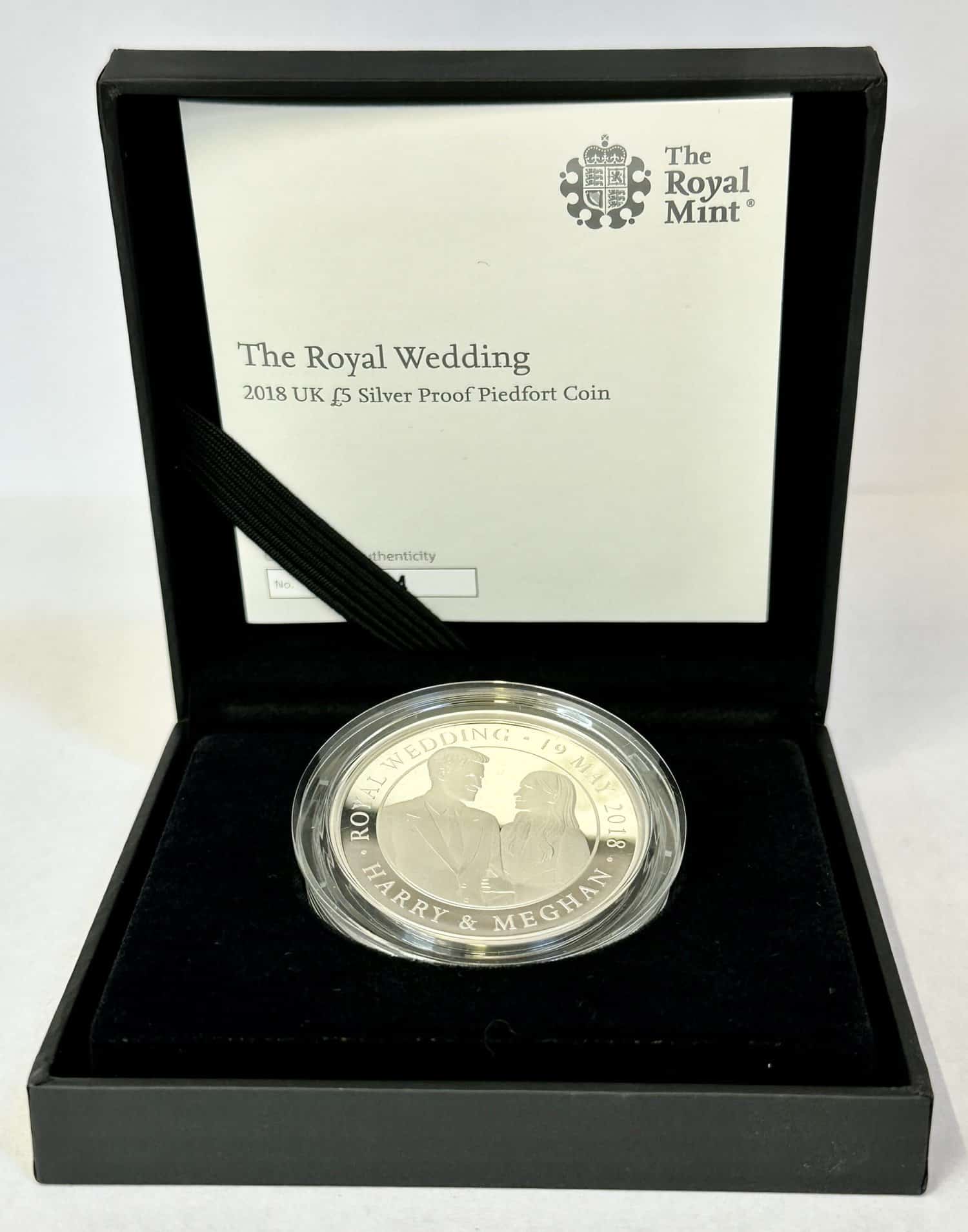 THE ROYAL WEDDING 2018 UK £5 SILVER PROOF PIEDFORT COIN Royal wedding royal wedding