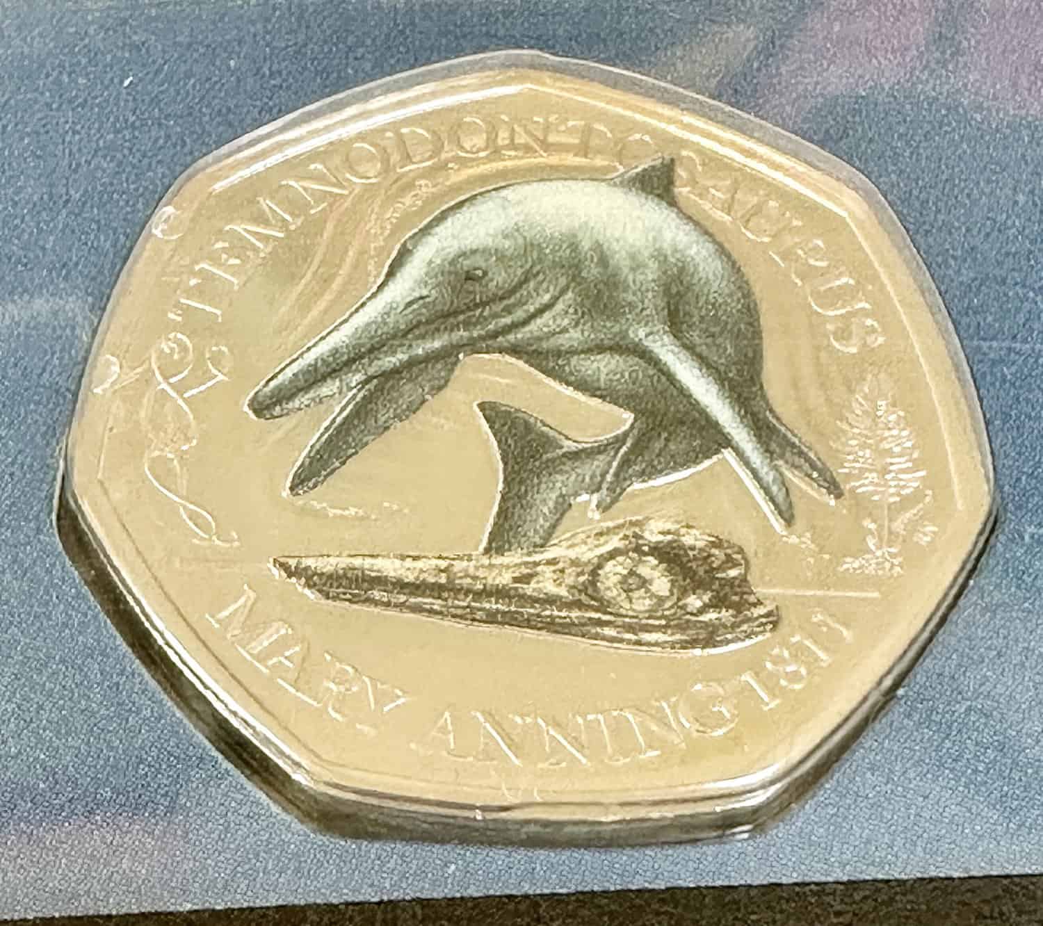 The Royal mint Tales of The Earth Temnodontosaurus Colour 50p AR-Enhanced Version temnodontosaurus temnodontosaurus