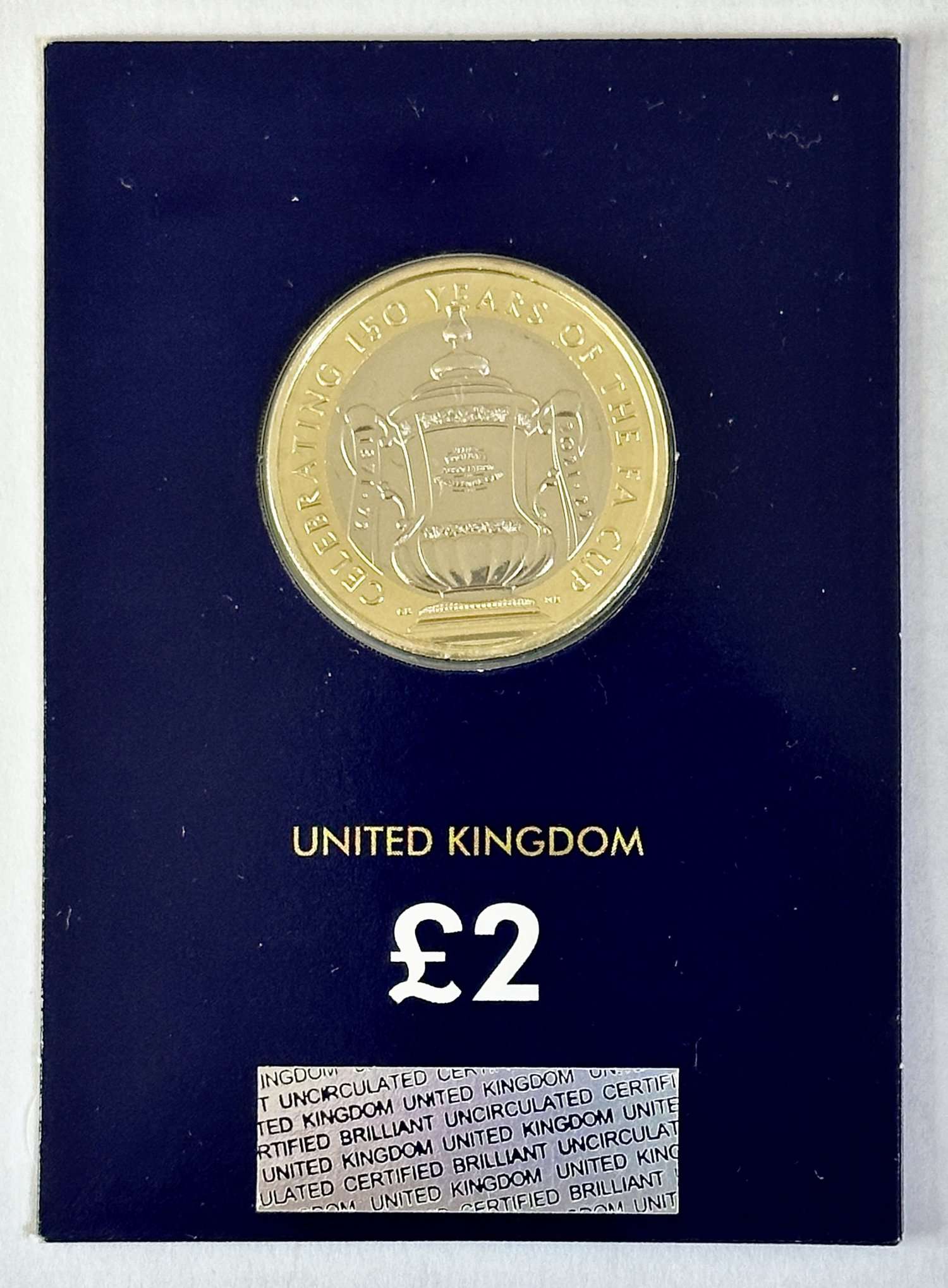 150th Anniversary of The FA Cup Brilliant Uncirculated £2 FA Cup FA Cup