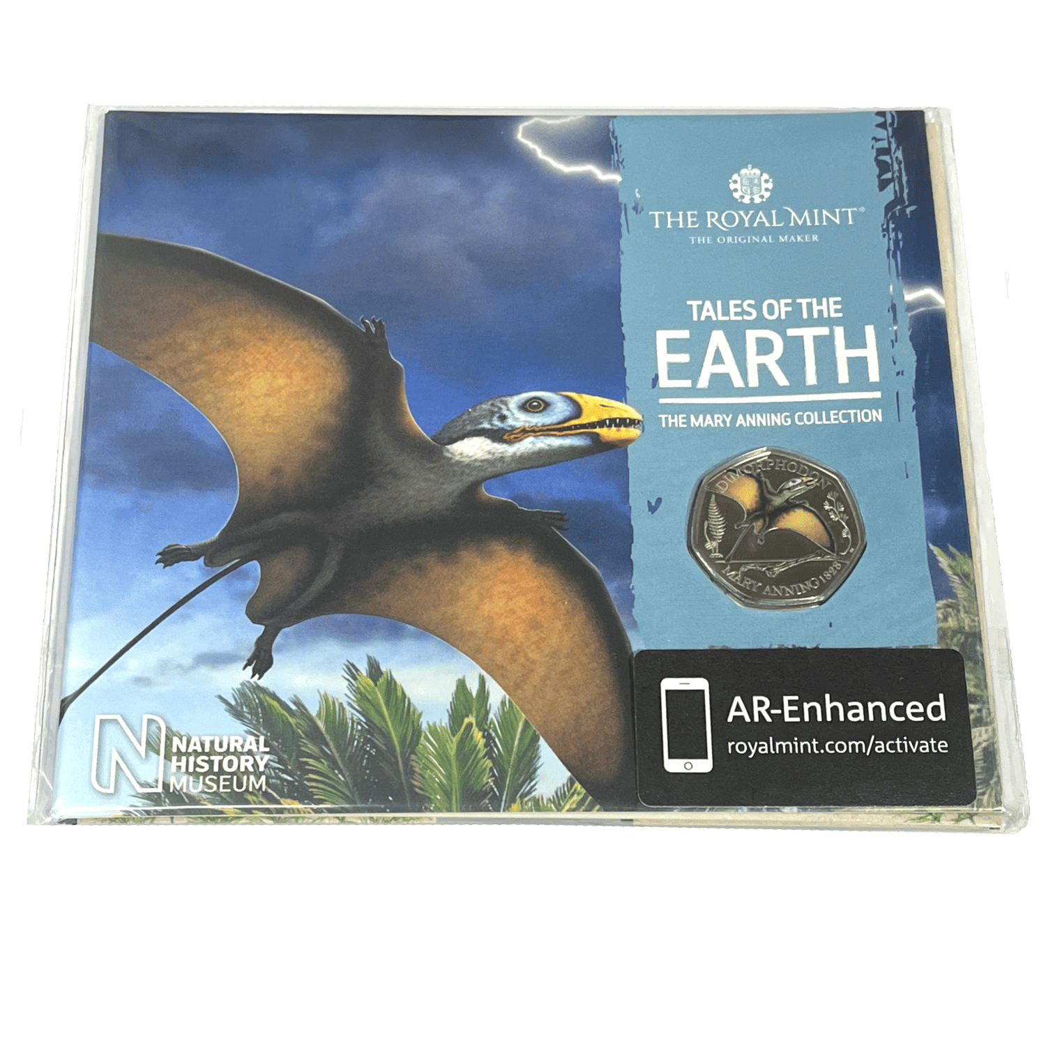 Tales of the Earth Dimorphodon 2021 50p Brilliant Uncirculated Coloured in Blister Pack Dimorphodon Tales of the Earth Dimorphodon 2021 50p