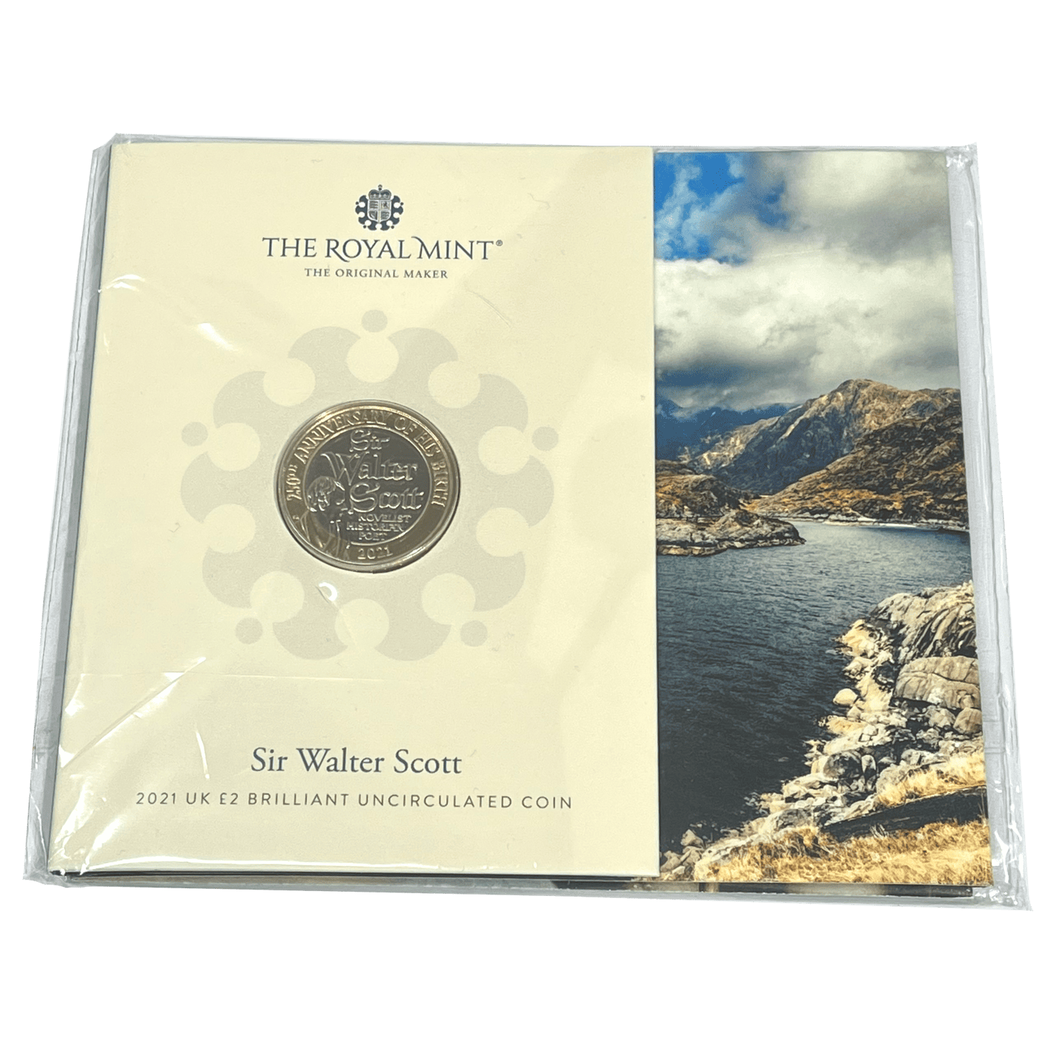 Sir Walter Scott 2021 £2 Brilliant Uncirculated in Blister Pack sir walter scott Sir Walter Scott 2021 £2