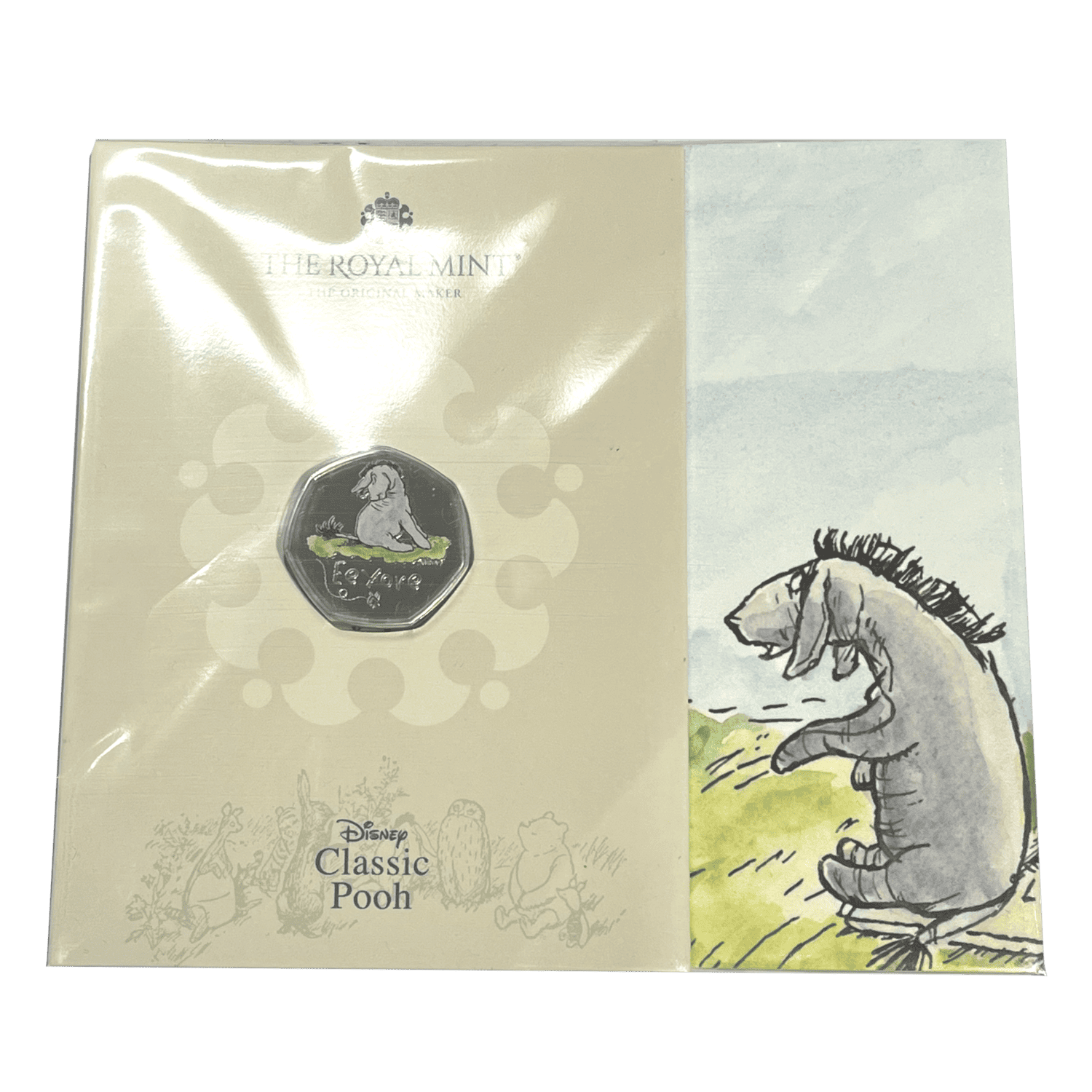 Eeyore Winnie the Pooh 2022 50p Brilliant Uncirculated and Coloured in Blister Pack winnie the pooh Eeyore Winnie the Pooh 2022 50p