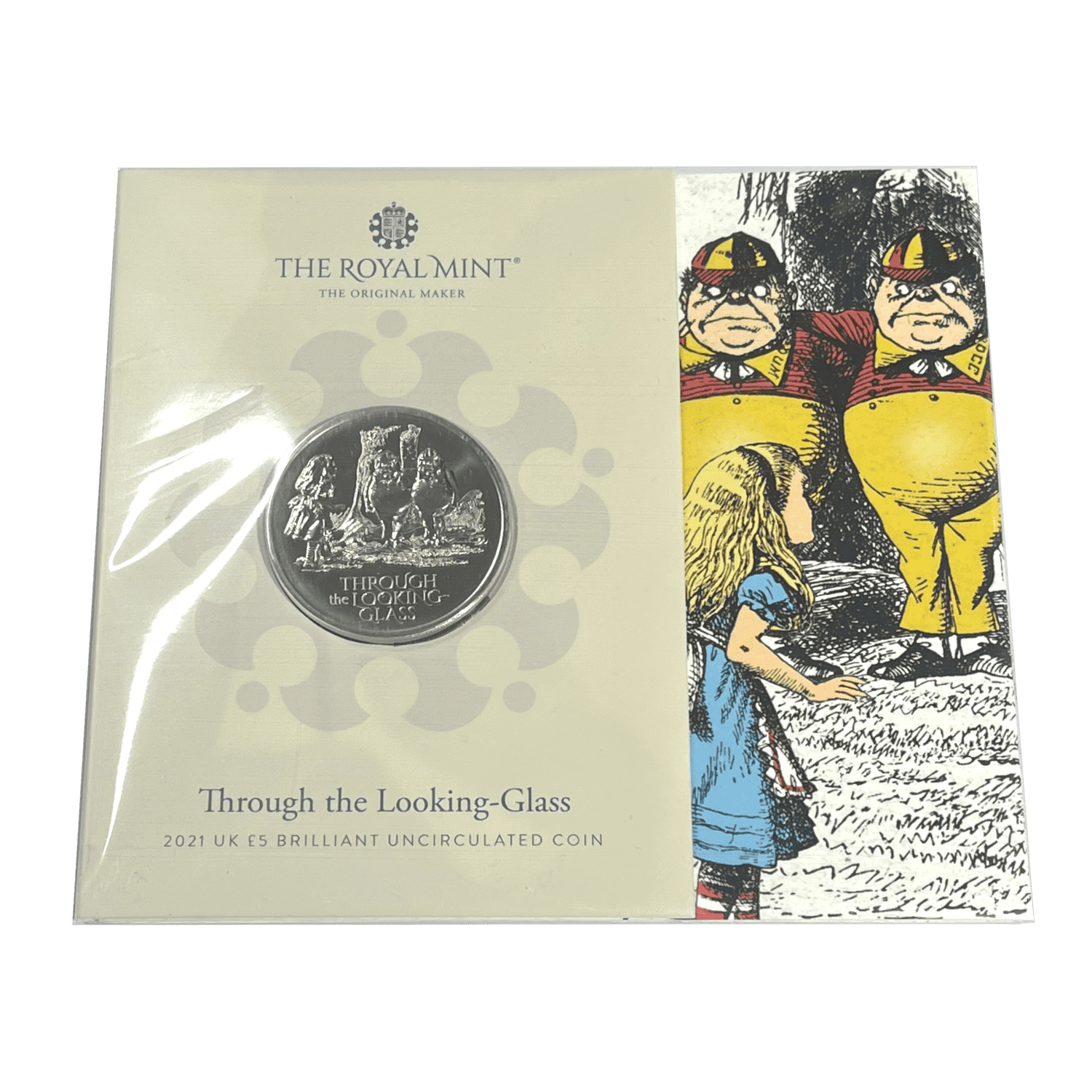 Through the Looking-Glass 2021 £5 Brilliant Uncirculated in Presentation Pack through the looking-glass Through the Looking-Glass 2021 £5