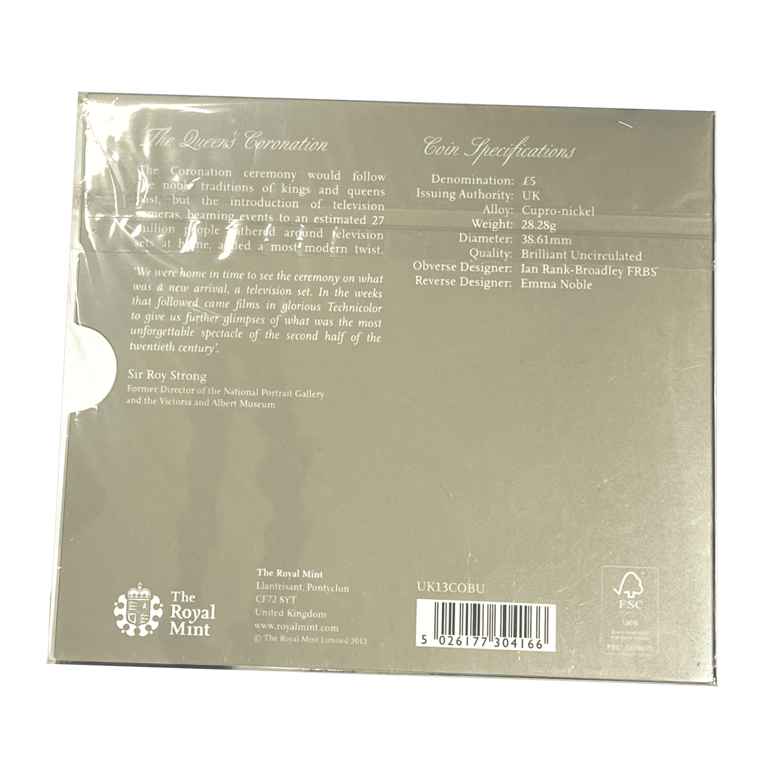 The Queen's Coronation 60th Anniversary 1953-2013 £5 Brilliant Uncirculated in Presentation Pack the queen's coronation The Queen's Coronation 60th Anniversary 1953-2013 £5