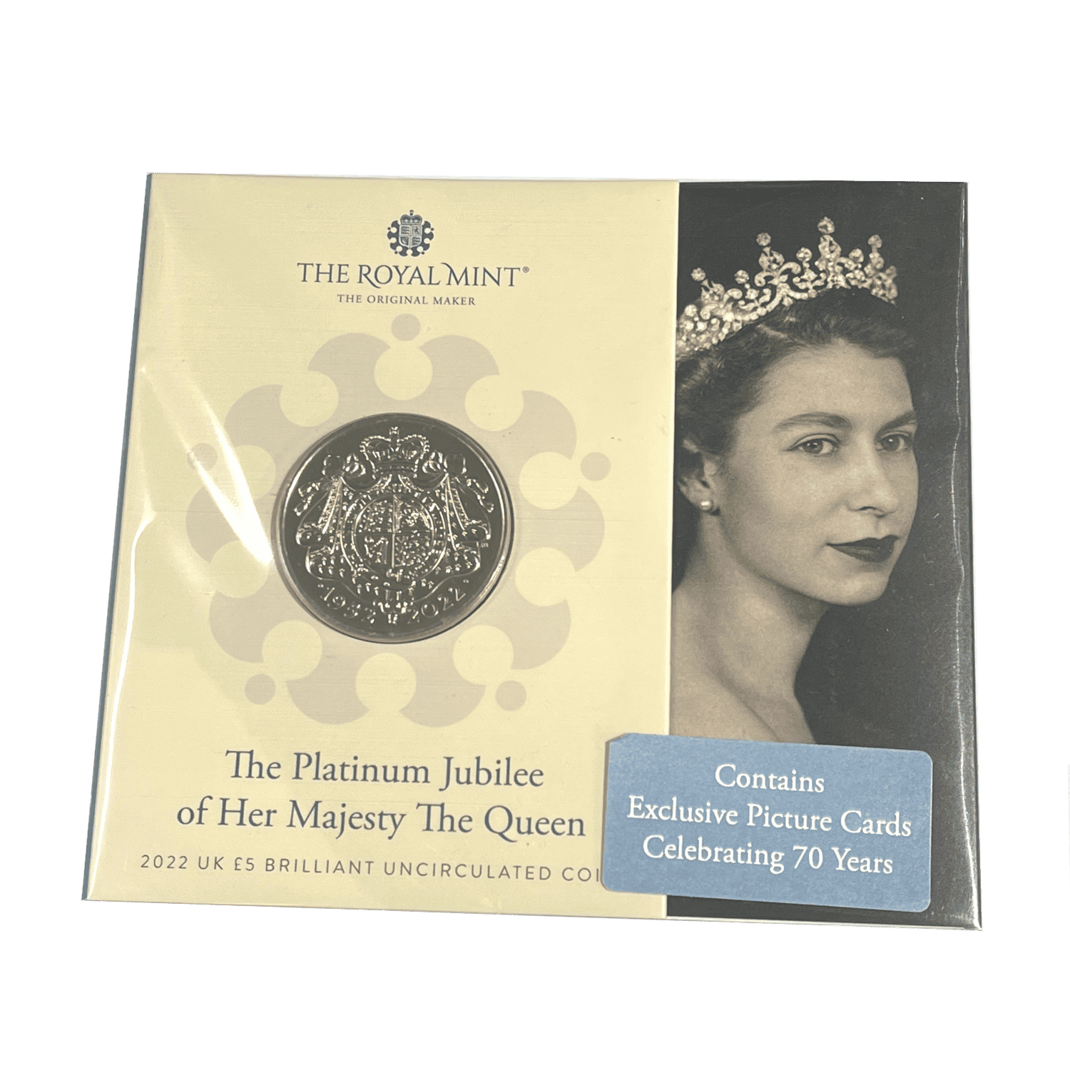 The Platinum Jubilee 2022 £5 Brilliant Uncirculated in Presentation Pack With Exclusive Picture Cards Celebrating 70 Years the platinum jubilee The Platinum Jubilee 2022 £5 Brilliant Uncirculated in Presentation Pack With Exclusive Picture Cards Celebrating 70 Years