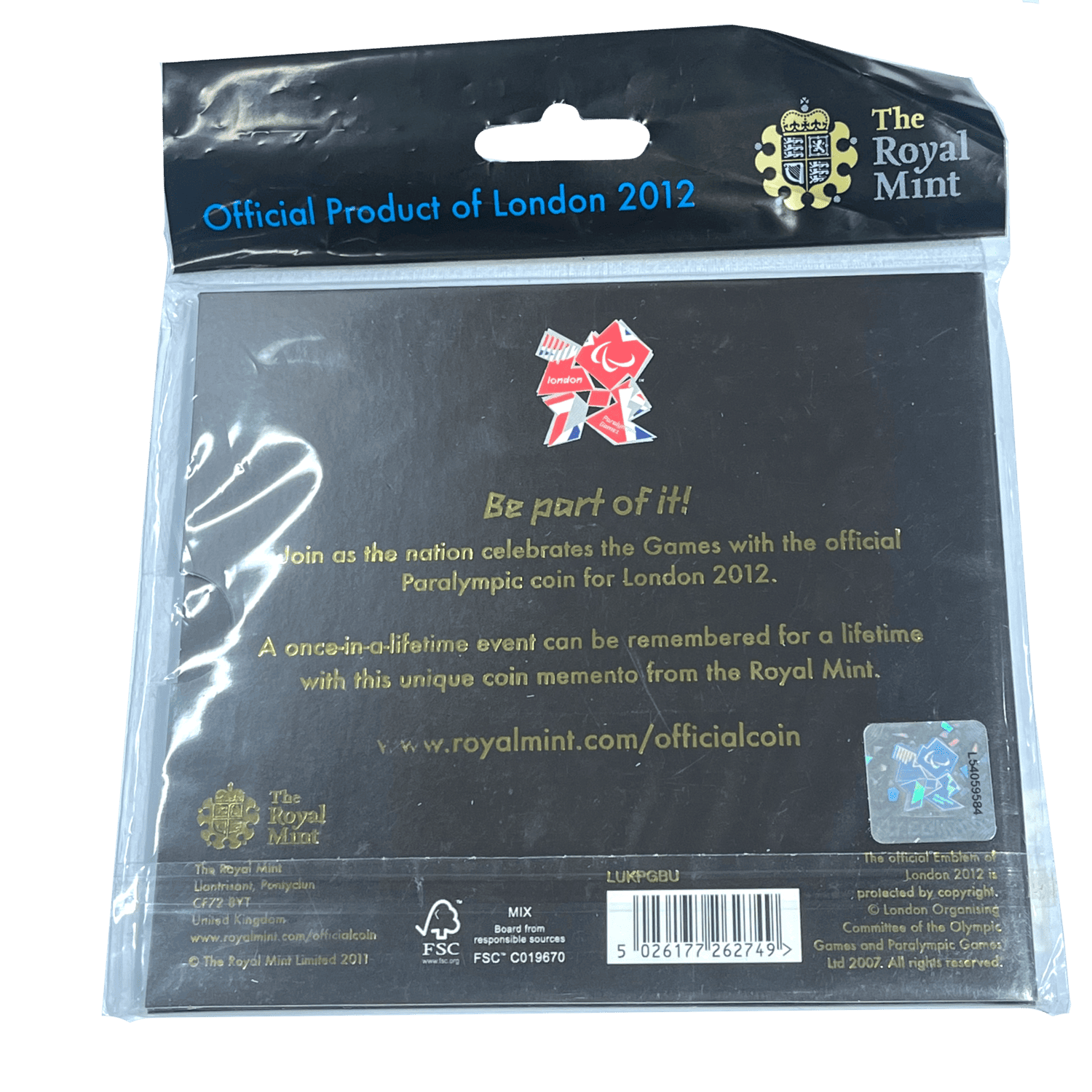 London 2012 Paralympic £5 Brilliant Uncirculated in Presentation Pack paralympic London 2012 Paralympic £5