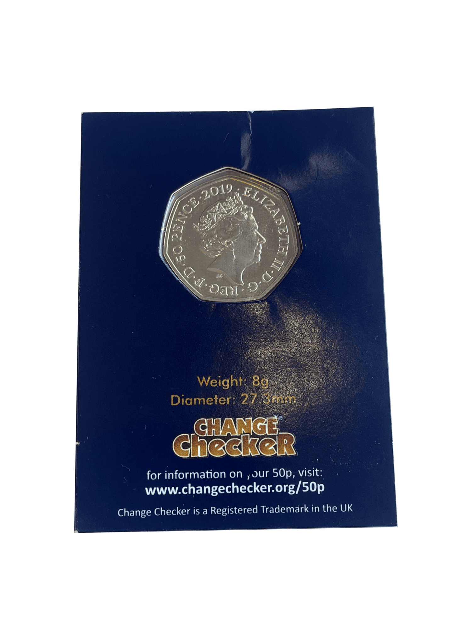 50 Years of the 50p 2019 Brilliant Uncirculated in Change Checker Card 50p 50 Years of the 50p 2019