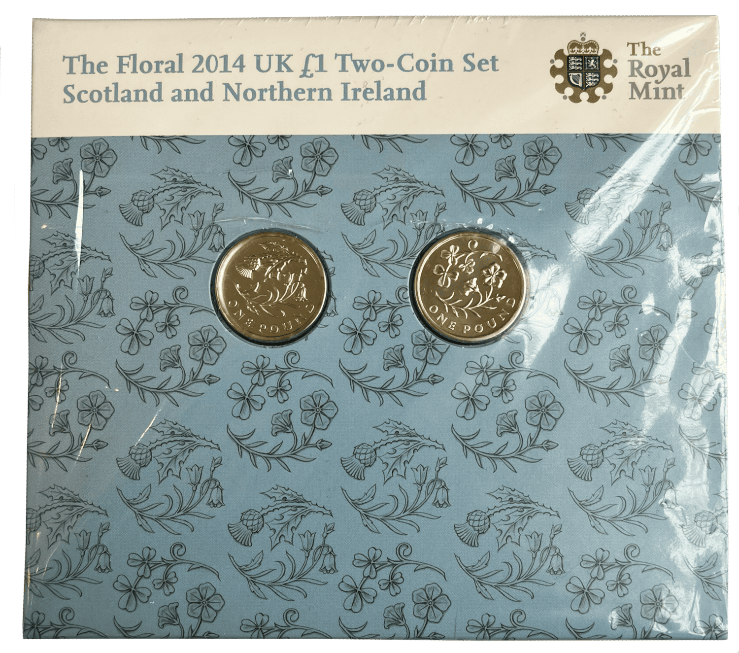 The Floral 2014 UK £1 Two-Coin Set Scotland and Northern Ireland floral 2014 The Floral 2014 UK £1 Two-Coin Set Scotland and Northern Ireland