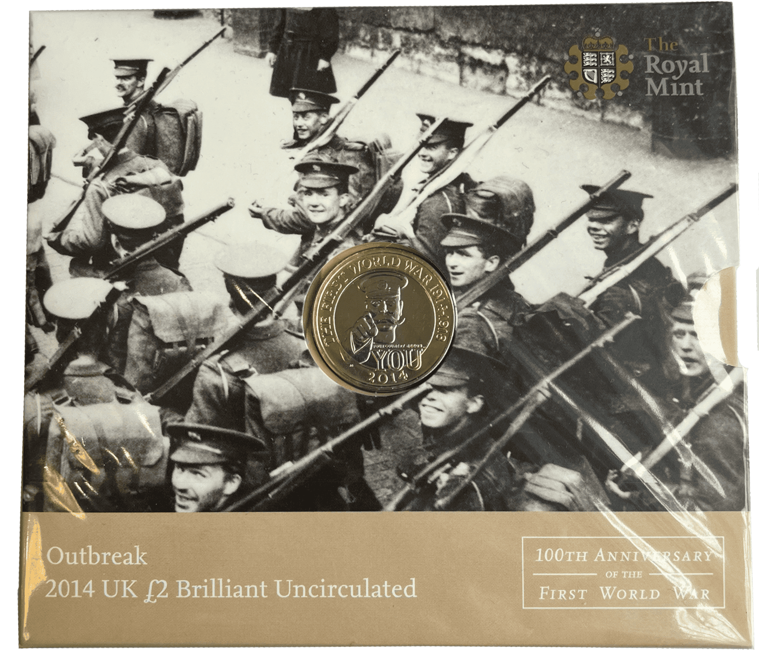 Outbreak 2014 UK £2 Brilliant Uncirculated 100th Anniversary of WWI outbreak 2014 Outbreak 2014 UK £2 Brilliant Uncirculated 100th Anniversary of WWI