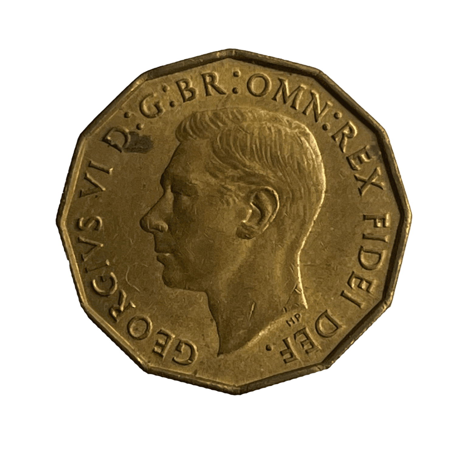 George VI Brass Threepence 1951 Brilliant Uncirculated Scarce brass threepence George VI Brass Threepence 1951 Brilliant Uncirculated Scarce