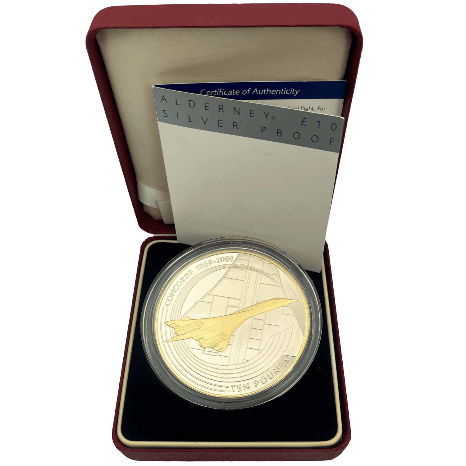 Alderney 2003 £10 Concorde 5oz .925 Silver concorde 5oz Alderney 2003 £10 Concorde 5oz .925 Silver