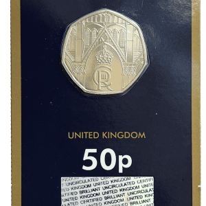 King Charles Coronation 2023 50p Brilliant Uncirculated Coin in Change Checker Card