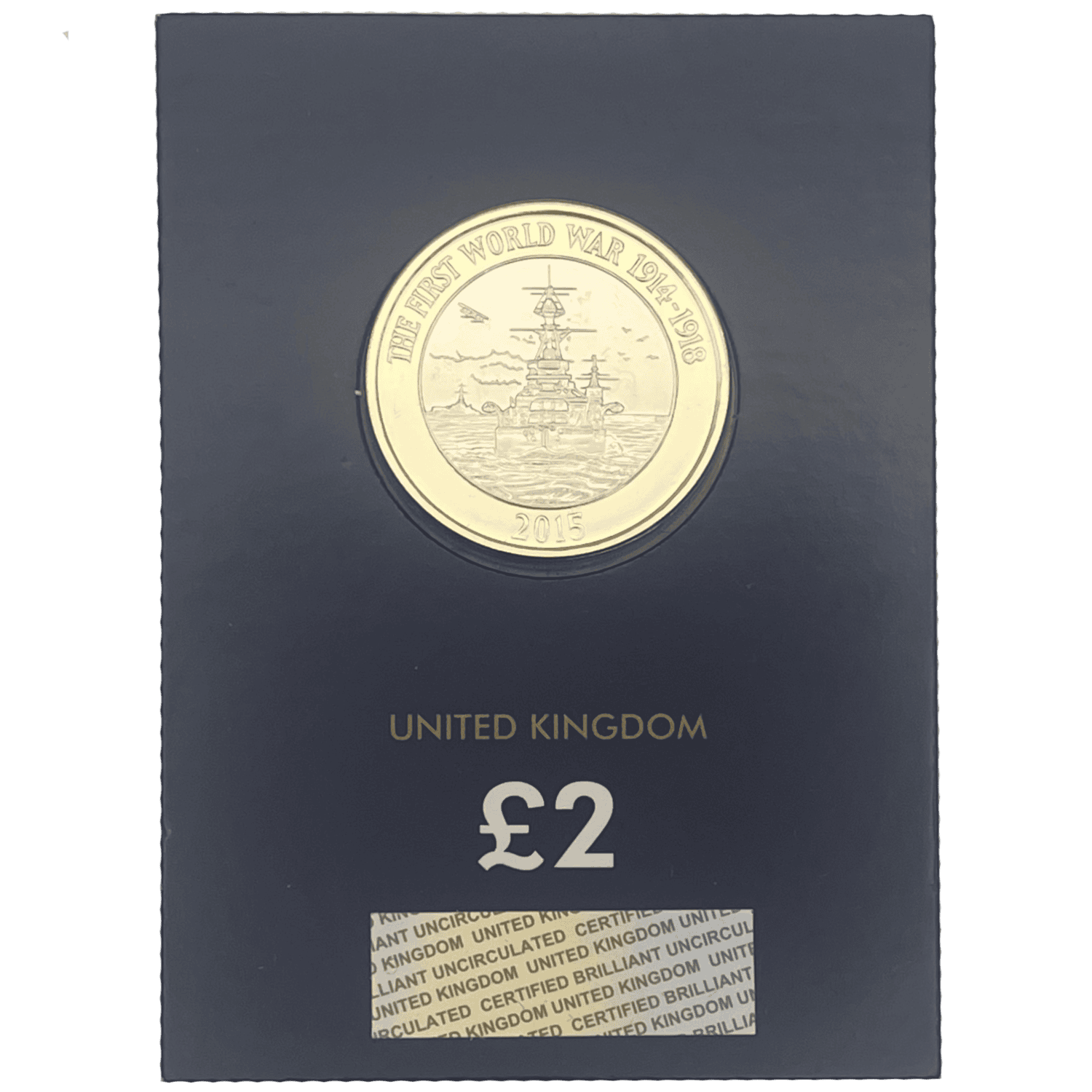 First World War Navy 2015 £2 Brilliant Uncirculated Coin in Change Checker Card first world war navy First World War Navy 2015 £2 Brilliant Uncirculated Coin in Change Checker Card