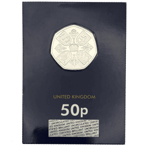 King Charles III 2022 50p Brilliant Uncirculated Coin in Change Checker Card