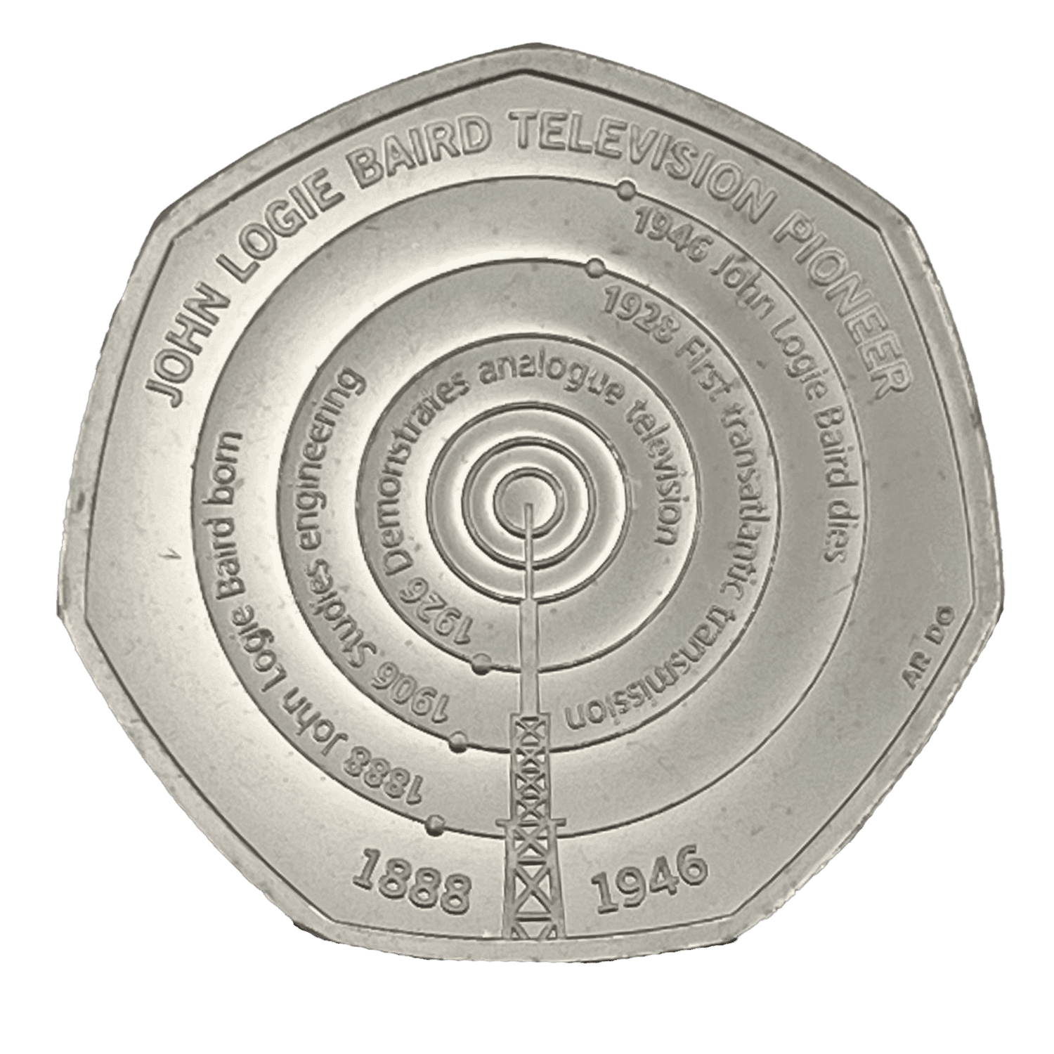 John Logie Baird 2021 50p Brilliant Uncirculated Coin john logie baird John Logie Baird 2021 50p Brilliant Uncirculated Coin