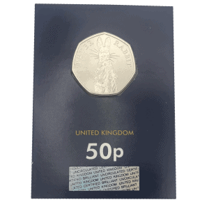 Peter Rabbit 2019 50p Brilliant Uncirculated Coin in Change Checker Card