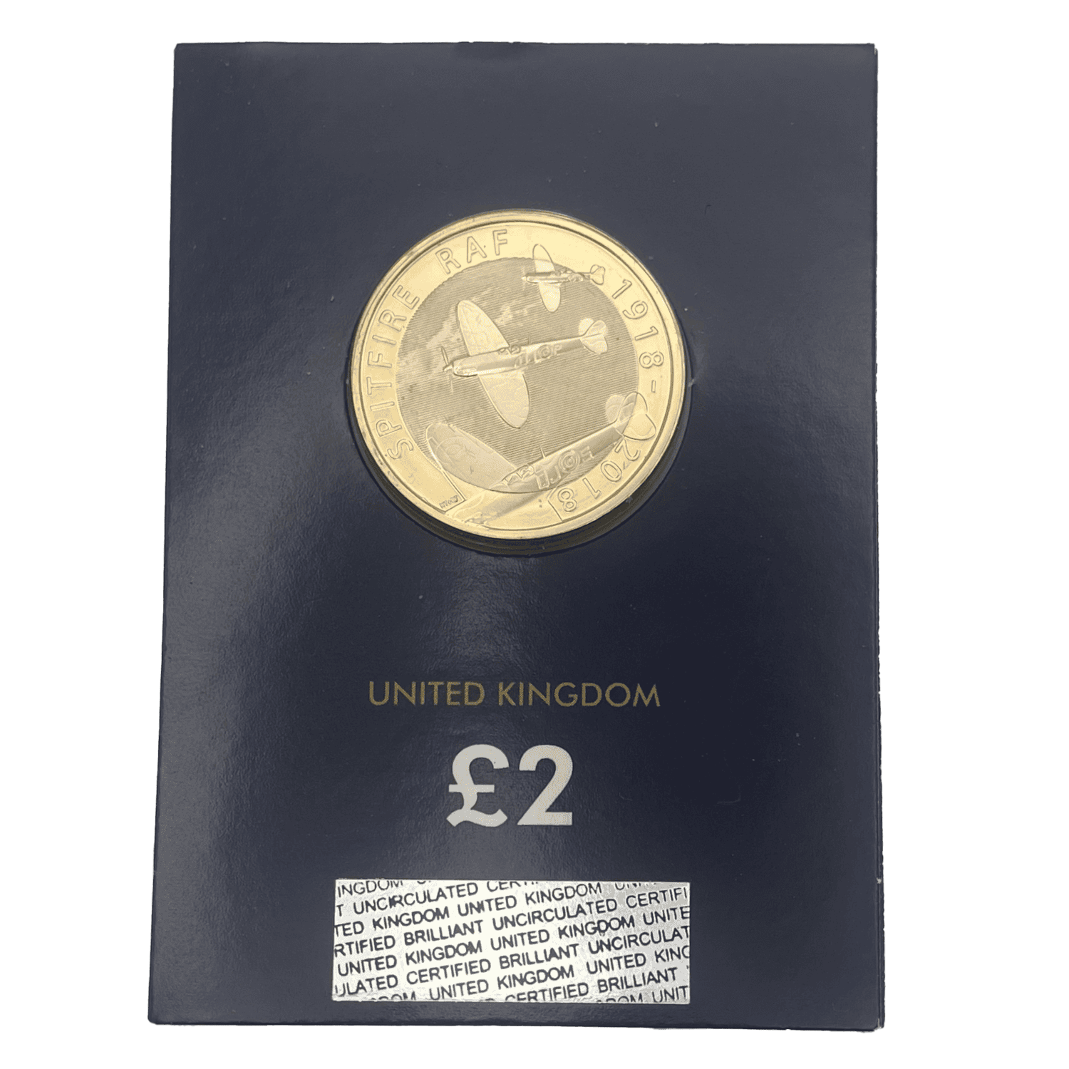 Spitfire RAF 2018 £2 Brilliant Uncirculated Coin in Change Checker Card spitfire Spitfire RAF 2018 £2 Brilliant Uncirculated Coin in Change Checker Card