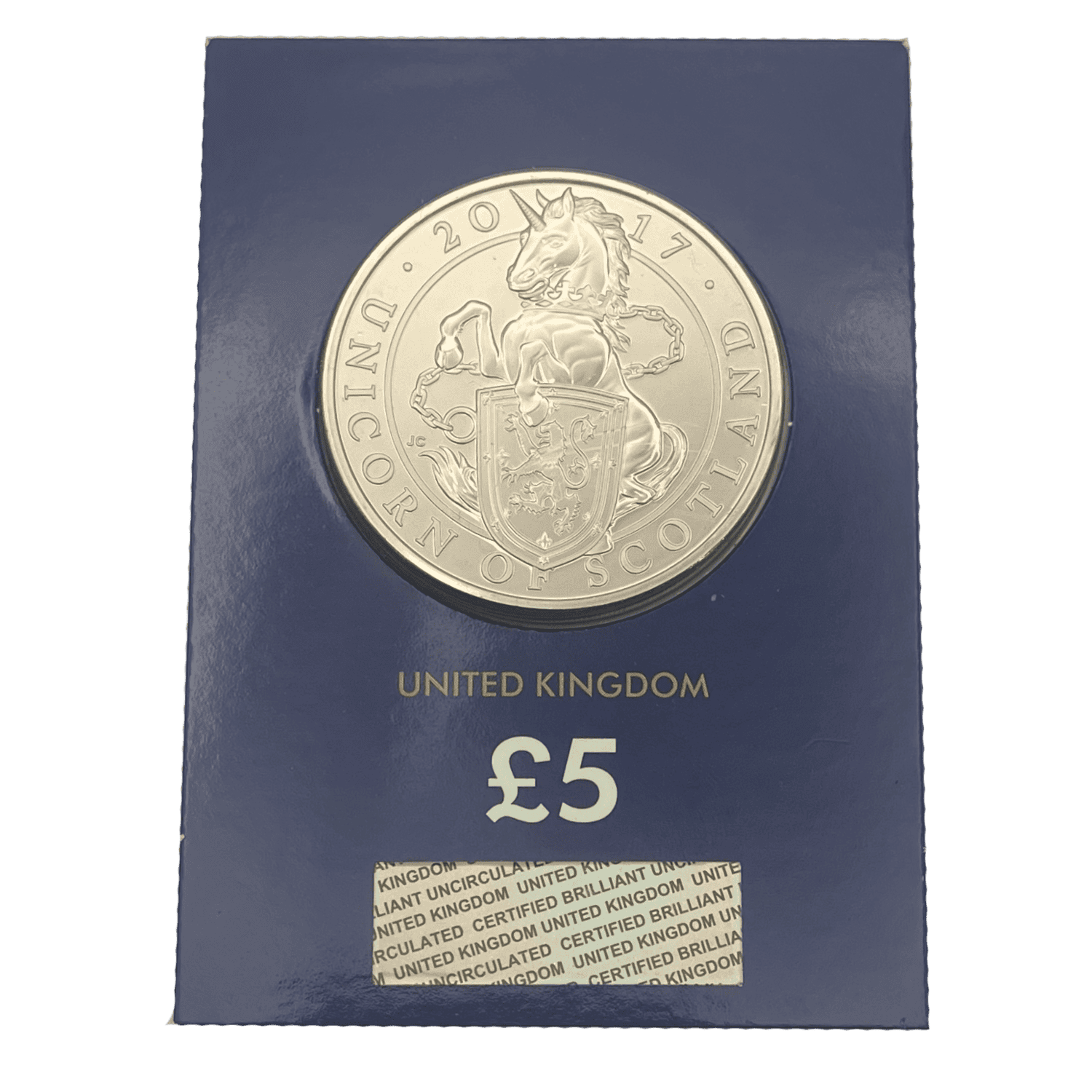 Unicorn of Scotland 2017 £5 Brilliant Uncirculated Coin in Change Checker Card unicorn of scotland Unicorn of Scotland 2017 £5 Brilliant Uncirculated Coin in Change Checker Card