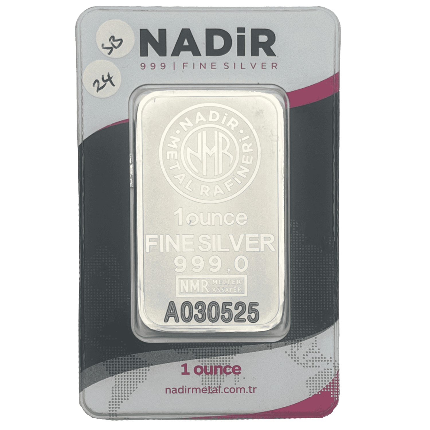Nadir 1oz .999 Fine Silver Bar in Card silver Nadir 1oz .999 Fine Silver Bar in Card