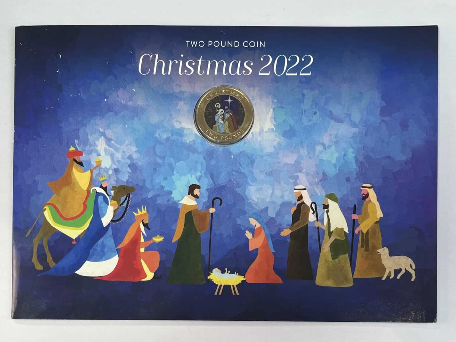 Christmas 2022 Gibraltar £2 Coin on Christmas Card with Envelope christmas 2022 Christmas 2022 Gibraltar £2 Coin on Christmas Card with Envelope