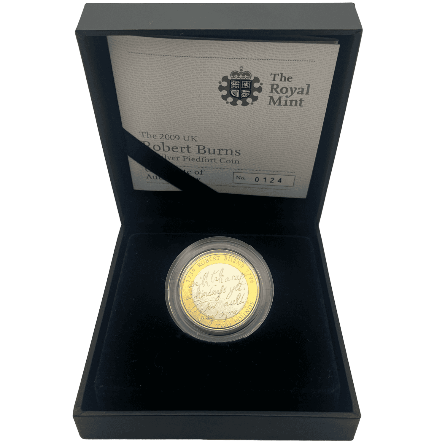 Robert Burns 2009 £2 Silver Piedfort Coin robert burns Robert Burns 2009 £2 Silver Piedfort Coin