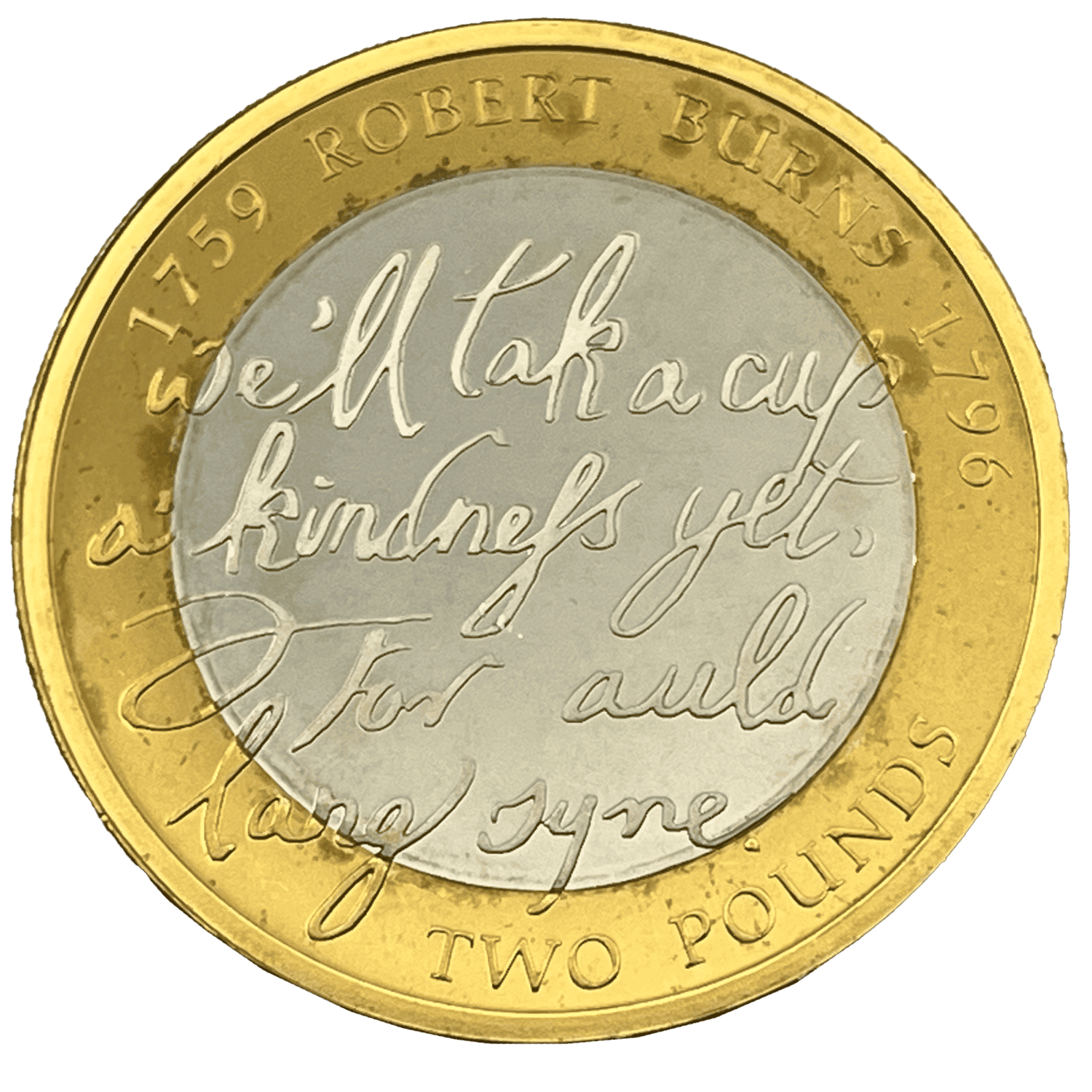 Robert Burns 2009 £2 Silver Piedfort Coin robert burns Robert Burns 2009 £2 Silver Piedfort Coin