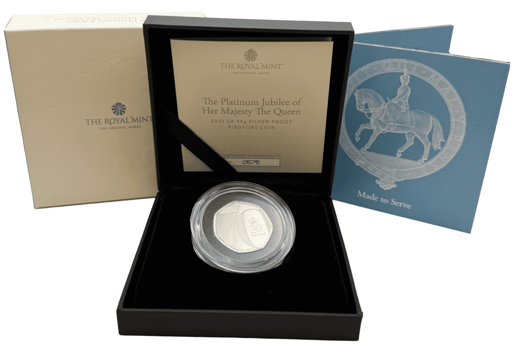 The Platinum Jubilee of Her Majesty The Queen 2022 UK 50p Silver Proof Piedfort platinum jubilee The Platinum Jubilee of Her Majesty The Queen 2022 UK 50p Silver Proof Piedfort