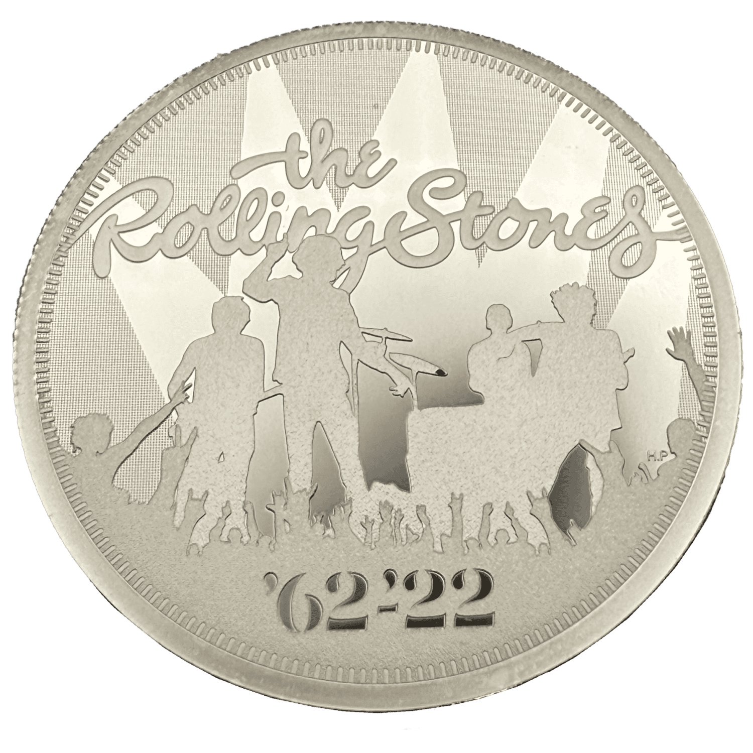 The Rolling Stones 2022 UK 2 Ounce .999 Silver Proof Coin rolling stones The Rolling Stones 2022 UK 2 Ounce .999 Silver Proof Coin