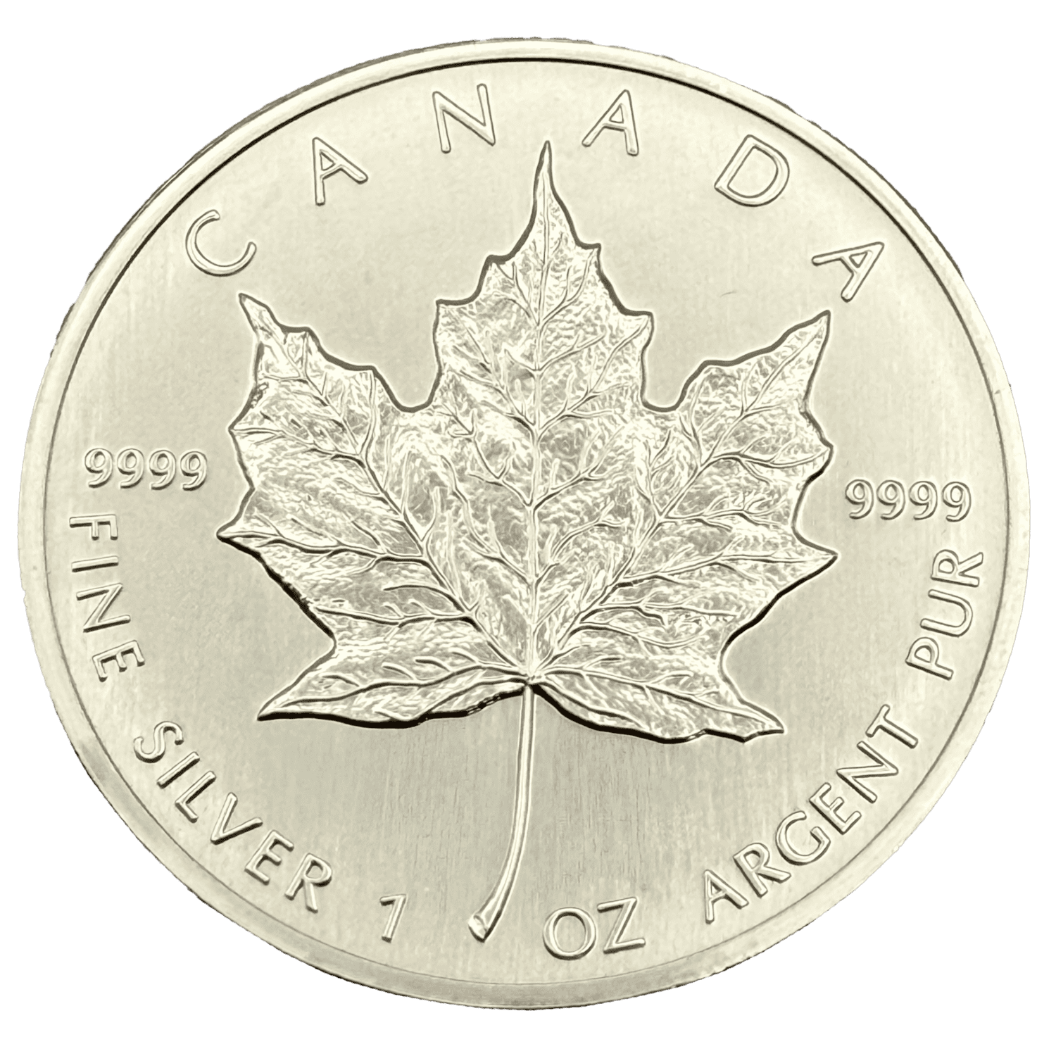 1990 Canadian Maple 1 oz .9999 Fine Silver Coin canadian maple 1990 Canadian Maple 1 oz .9999 Fine Silver Coin